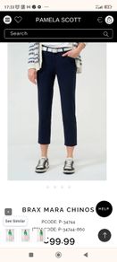 Brax Ladies navy chinos
