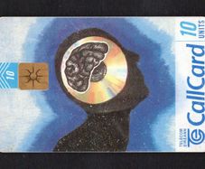 1997 Ireland 10 unit Design a Call Card '97 by Triona White depicting the interaction between the world of technology and the human Call Card Used