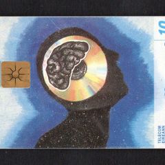 1997 Ireland 10 unit Design a Call Card '97 by Triona White depicting the interaction between the world of technology and the human Call Card Used