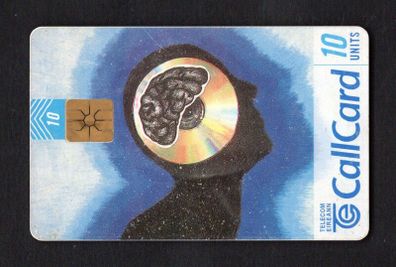 1997 Ireland 10 unit Design a Call Card '97 by Triona White depicting the interaction between the world of technology and the human Call Card Used