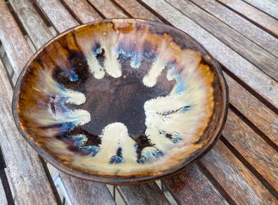 Ceramic Tenmoku-style tea-bowl
