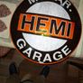 Large Metal Modern American Art Decor Mopar Hemi Garage Dome Metal Sign Postage Available Image 2