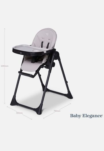 Baby Elegance Nup Nup High Chair Adjustable Feeding Chair Black