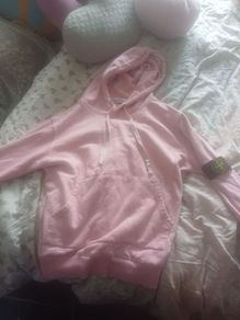 stone island pink hoodie