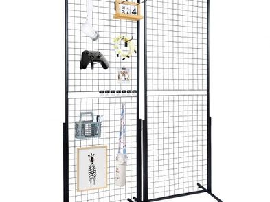 2 X 56 Grid Wall Panels Tower 2 Packs Wire Gridwall Display Racks With ...
