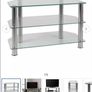 TV stand - Chrome and Glass Image 2