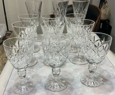 Glasses assorted cut glass