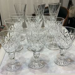 Glasses assorted cut glass