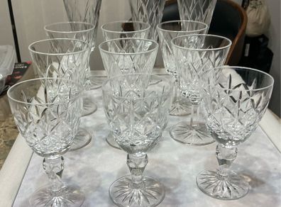 Glasses assorted cut glass