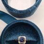 9 ct  blue sapphire and diamond ring size N Image 4