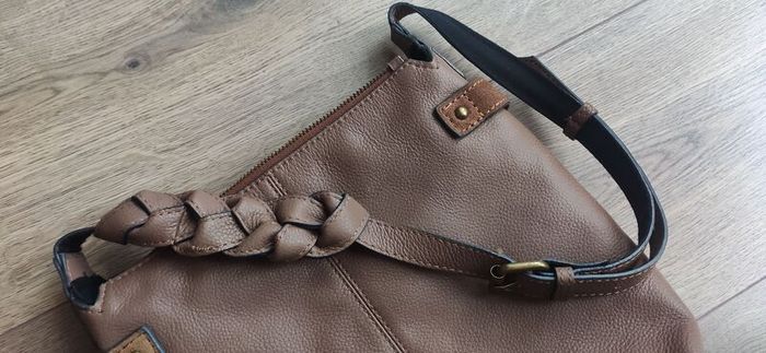 Next Tan Brown Genuine Leather Crossbody Bag