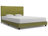 Bed Frame Green Fabric 120x190 cm