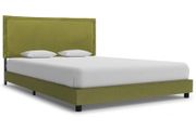 Bed Frame Green Fabric 120x190 cm