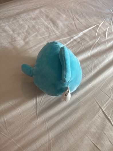 LankyBox Shark Plush Blue Stuffed Animal Toy 7" Embroidered Round 2023