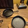 Cast Iron Mini Skillet Set with Wooden Serving Boards (Set of 4) Image 4
