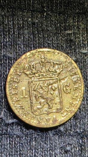 1 gulden william III koning der ner speelmunt Play coin Token