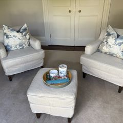 2 armchairs and footstool