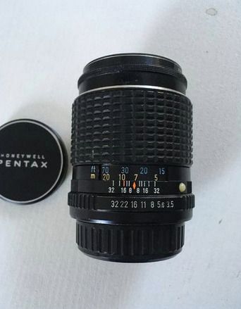 Pentax 35mm camera and lens