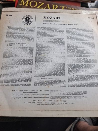 Mozart Vinyl Lps