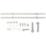 Sliding Door Hardware Kit 183 cm Stainless Steel Silver Image 3
