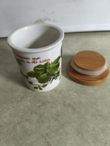 Mediterranean storge jar and lid