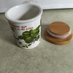 Mediterranean storge jar and lid
