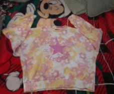 genuine pink/yellow converse sweater