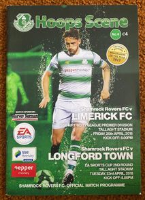 2018 Shamrock Rovers v Limerick FC - SSE Airtricity League v Longford Town - EA Sports Cup Programme