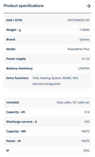 New Dyness powerbrick plus 16kwh