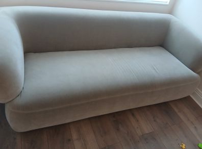 Taupe 3 seater fabric sofa
