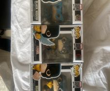 Marvel Funko Pops 80 Year anniversary- Black Widow, Beast and Angel, X Men damaged