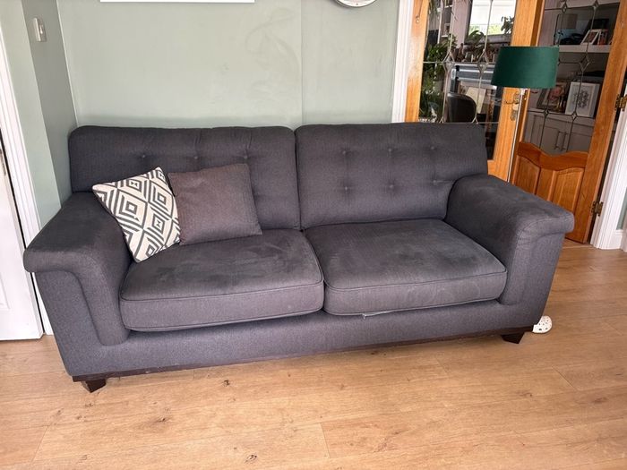 3 seater sofa and footstool