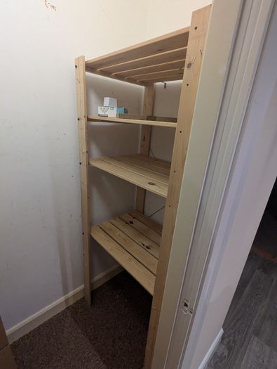 Two shelving units