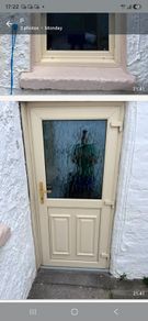 Pvc cream .patio  door