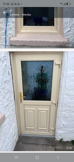 Pvc cream .patio  door