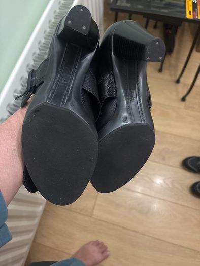 Clarks Black Leather Mary Jane Shoes 4