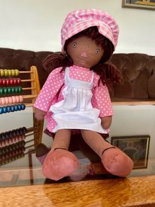 Vintage 1970s Pedigree Sarah Kay Black Rag Doll Ragdoll