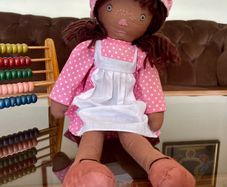 Vintage 1970s Pedigree Sarah Kay Black Rag Doll Ragdoll