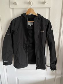 Regatta girls black raincoat