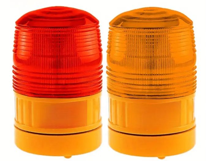 red yellow LED light, battery-powered magnetic safety light,