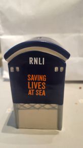 Pair of RNLI saving lives at sea coin collection boxes