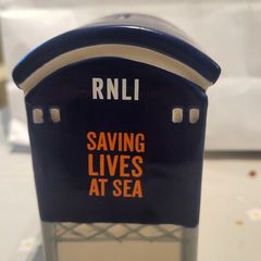 Pair of RNLI saving lives at sea coin collection boxes