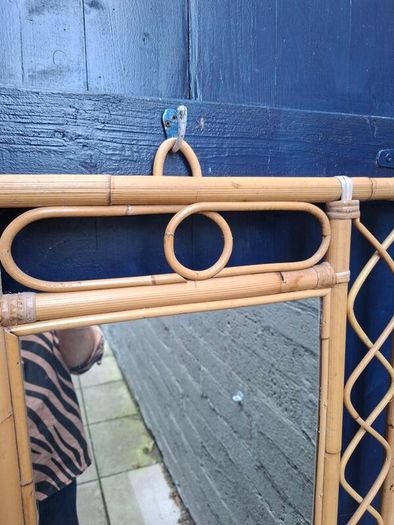 2 x Vintage Rattan/Bamboo Mirrors