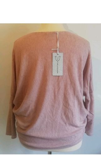 Carla Giannini Angora Wool Jumper Salmon Dusky Pink Heart Star One Size NWT  CAN POST
