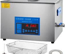 22L Ultrasonic Cleaner Machine Stainless Steel Ultrasonic Cleaning Machine Digital Heater Timer Jewelry Cleaning for Commercial Personal Home Use