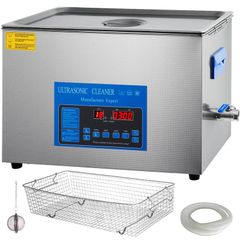22L Ultrasonic Cleaner Machine Stainless Steel Ultrasonic Cleaning Machine Digital Heater Timer Jewelry Cleaning for Commercial Personal Home Use