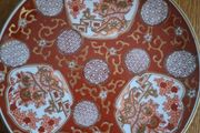 5 Chinese porcelain plates &amp; incense container