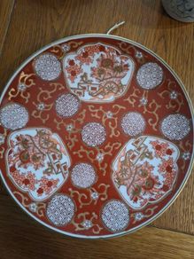 5 Chinese porcelain plates & incense container