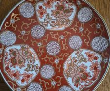 5 Chinese porcelain plates & incense container