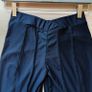 Navy  Asymmetrical Waist Ruched Bum Seam Leggings, size 10 Image 3
